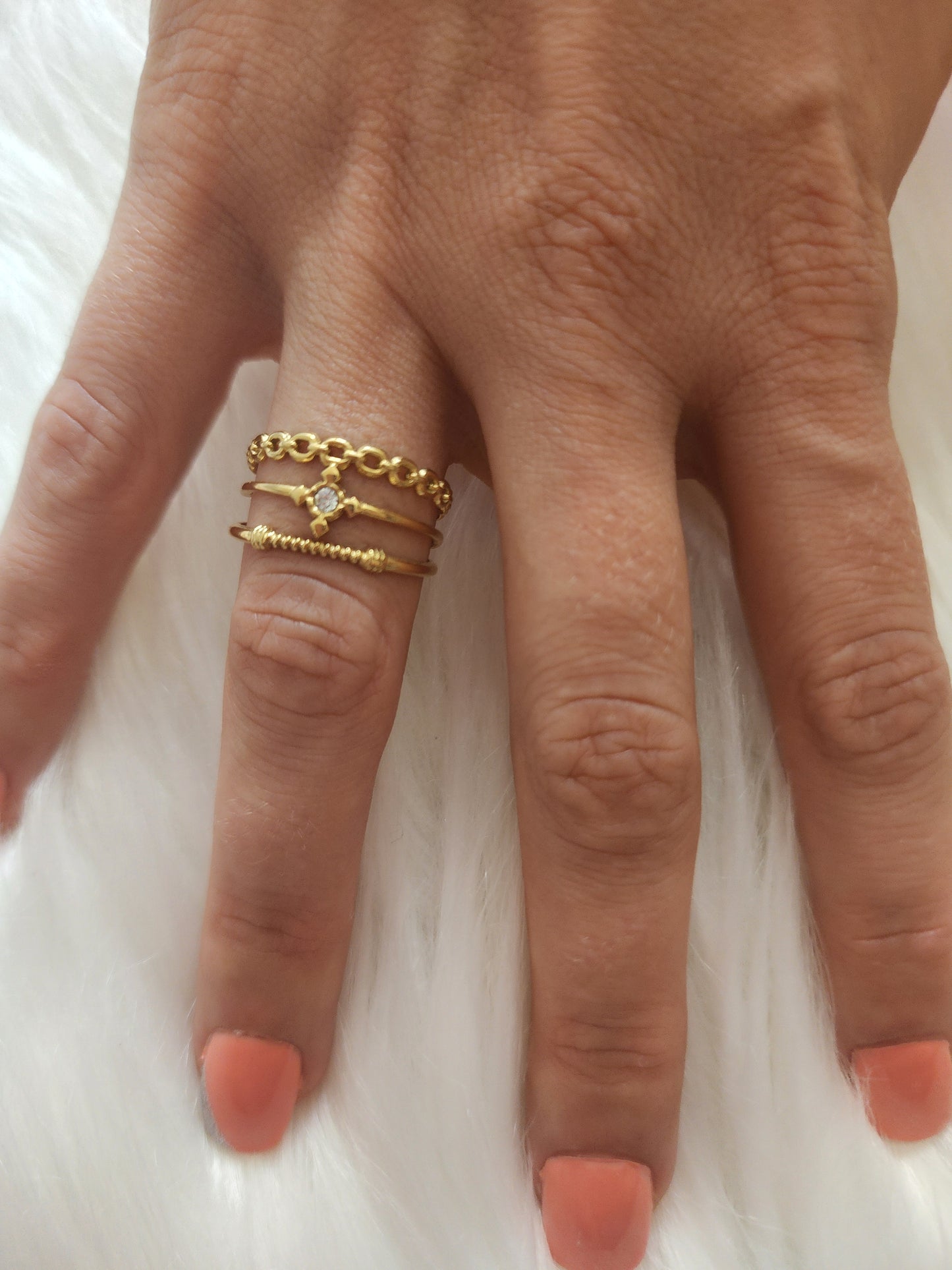 Bague Tessa en Acier Inoxydable Doré