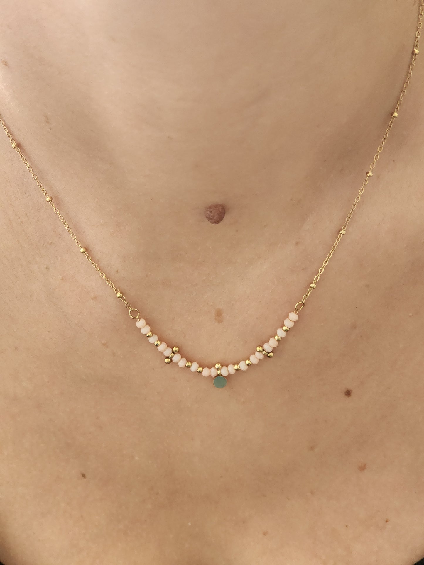Collier Rosina en acier inoxydable doré