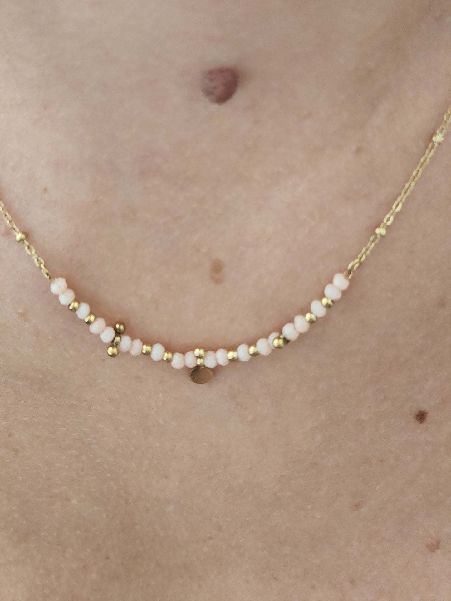 Collier Rosina en acier inoxydable doré