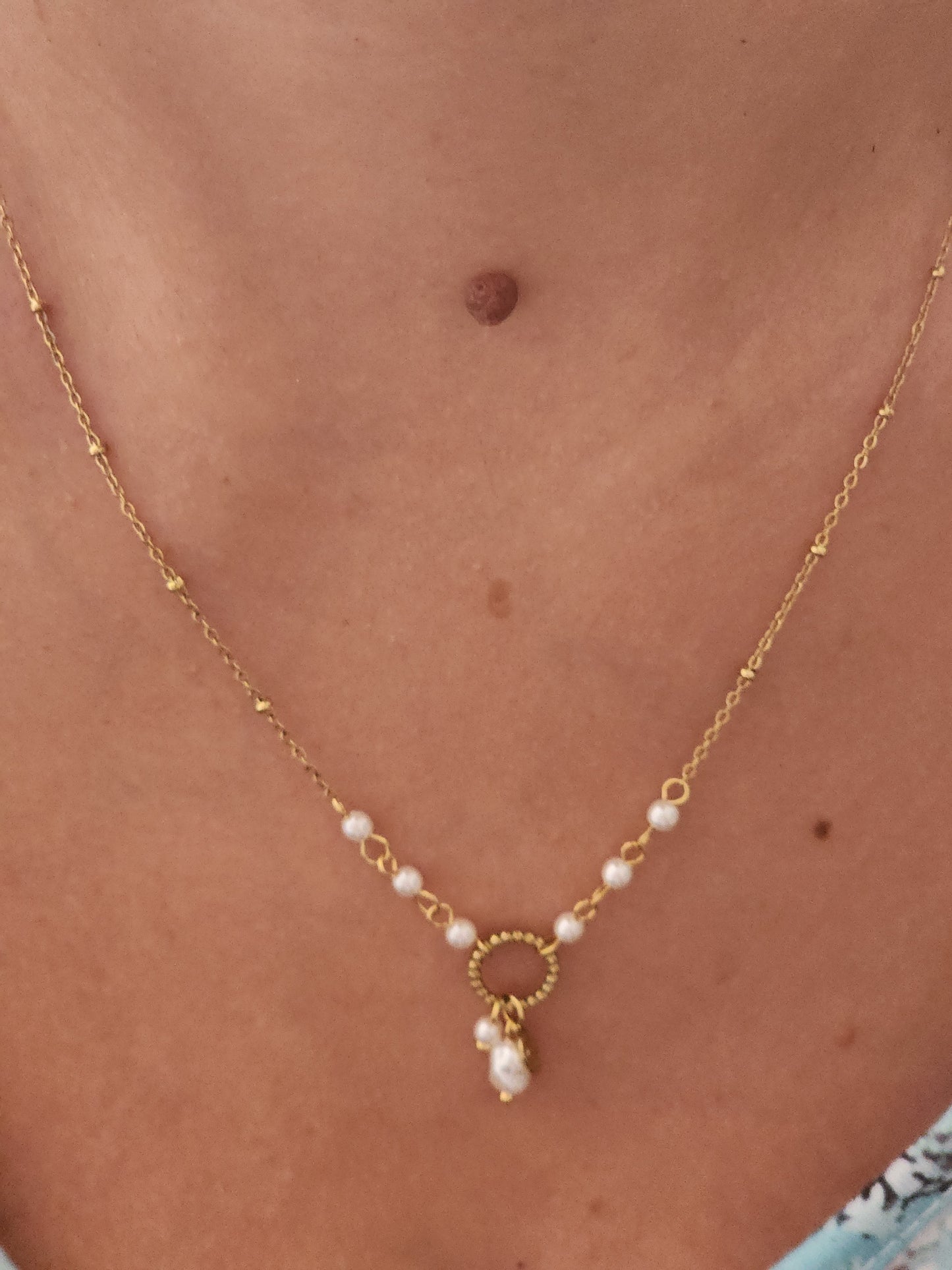 Collier Bianca en acier inoxydable doré