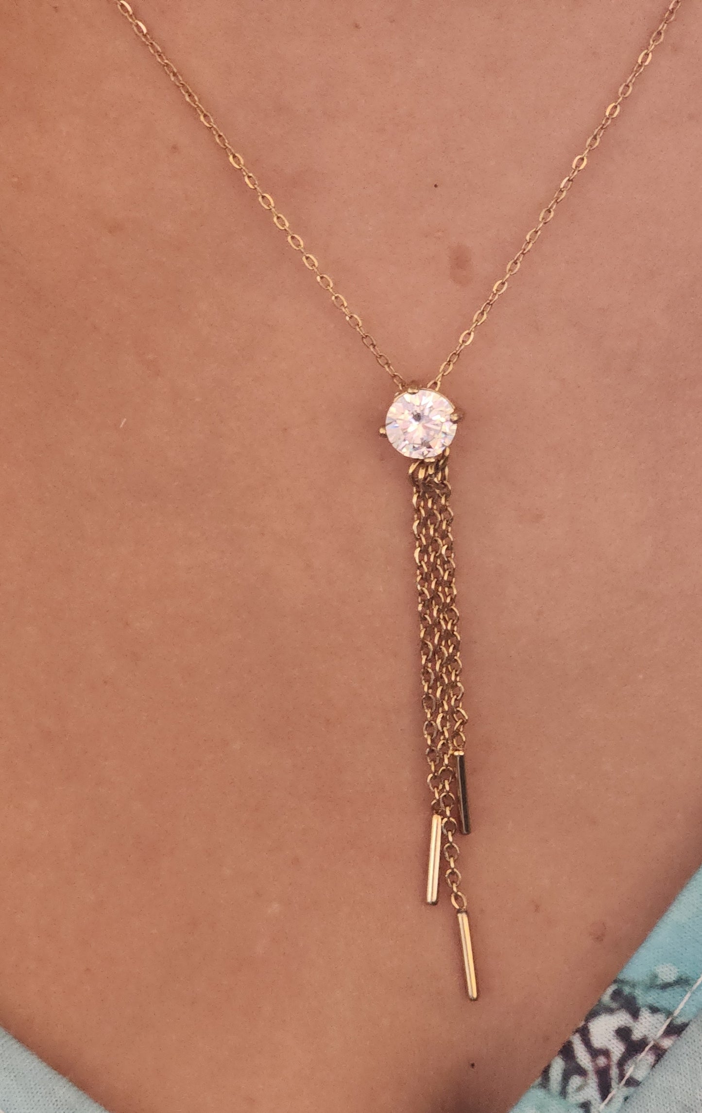 Collier Amanda en acier inoxydable doré