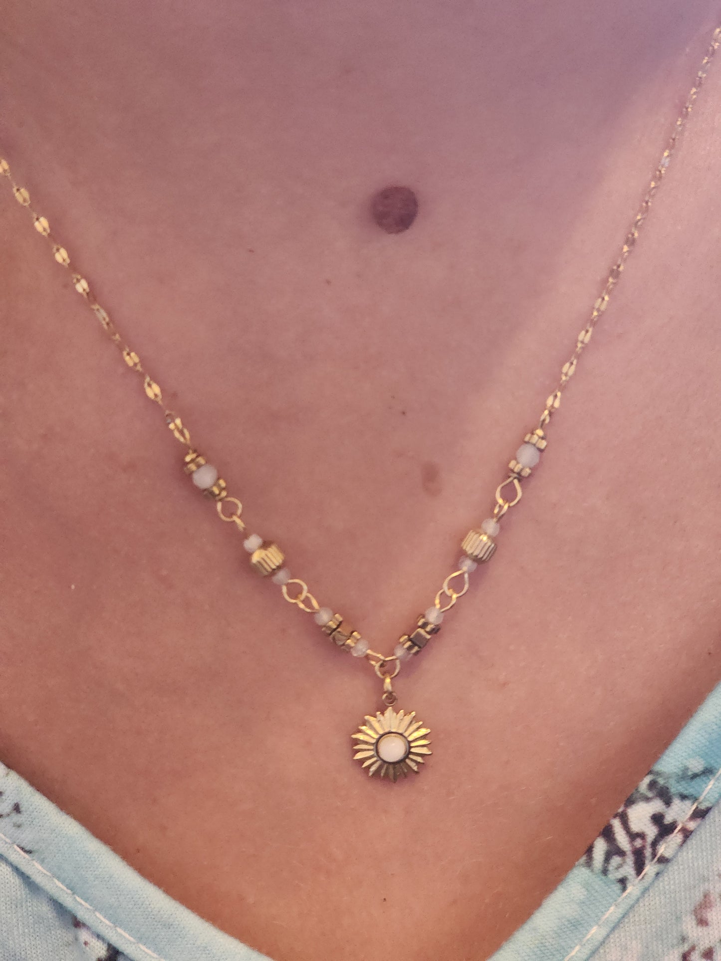Collier Ophélia en acier inoxydable doré