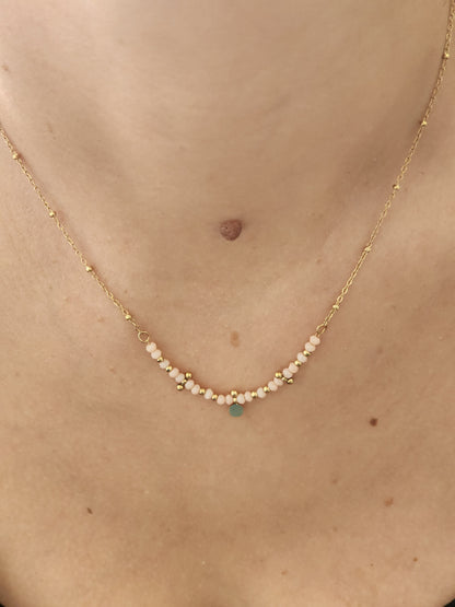 Collier Rosina en acier inoxydable doré