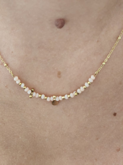 Collier Rosina en acier inoxydable doré