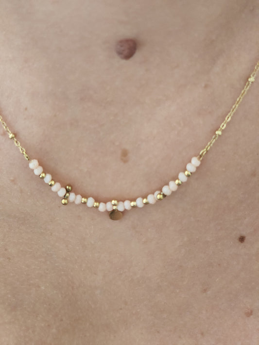 Collier Rosina en acier inoxydable doré