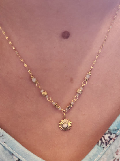 Collier Ophélia en acier inoxydable doré