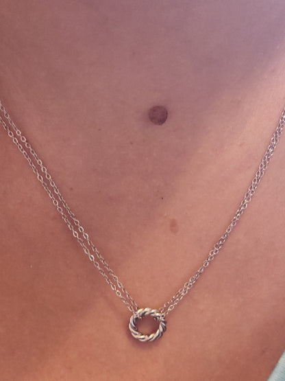 Collier Mina en acier inoxydable argenté